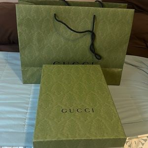 Gucci shoes box with shopping bag